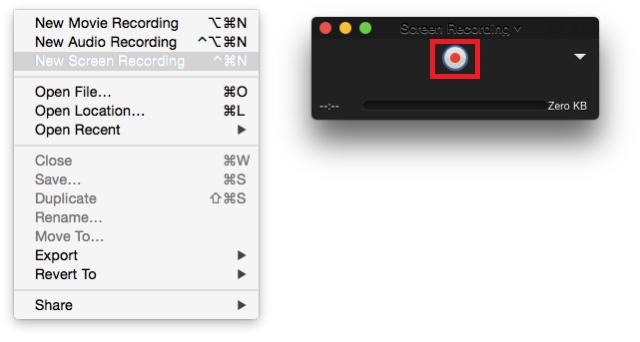 Unterbrechen Sie die QuickTime-Bildschirmaufzeichnung auf dem Mac