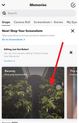 Snapchat-Video aus Erinnerungen zuschneiden