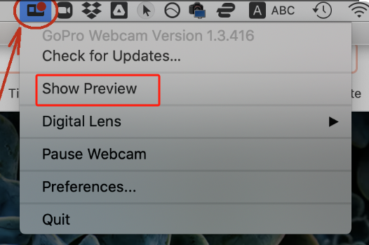 Verwenden Sie GoPro als Webcam auf dem Mac