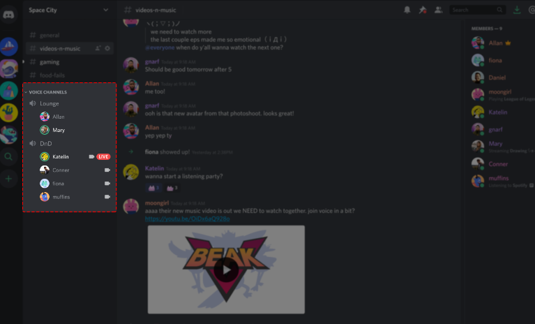 Bildschirm in einem Discord-Sprachkanal teilen