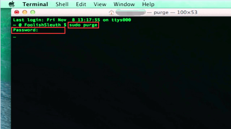 Geben Sie mehr RAM im macOS Terminal frei