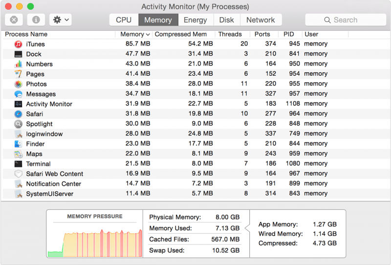 Überprüfen Sie den Mac-Speicher