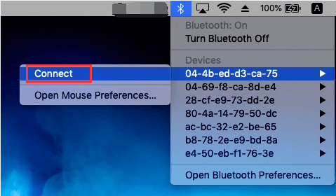 Verbinden Sie Bluetooth-Kopfhörer mit dem Mac mit der Menüleistenverknüpfung
