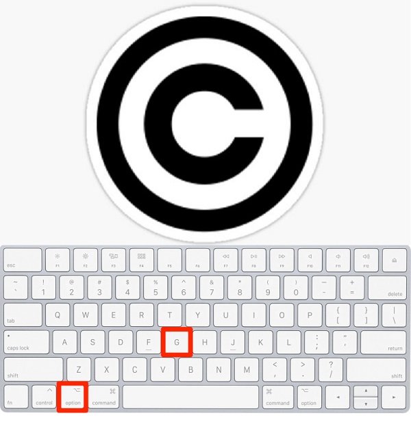 Geben Sie ein Copyright-Symbol auf der Mac-Tastatur ein