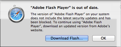 Flash Player ist auf dem Mac veraltet