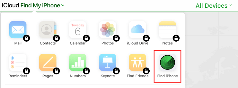 Verwenden von iCloud beim Finden Ihres Mac-Geräts
