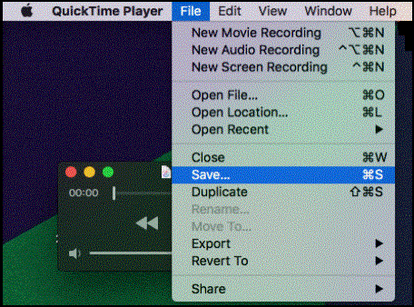 Speichern Sie GIFs mit dem QuickTime Player