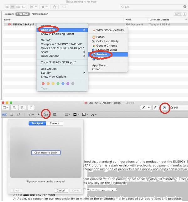 Signieren Sie ein PDF auf dem Mac mit Vorschau