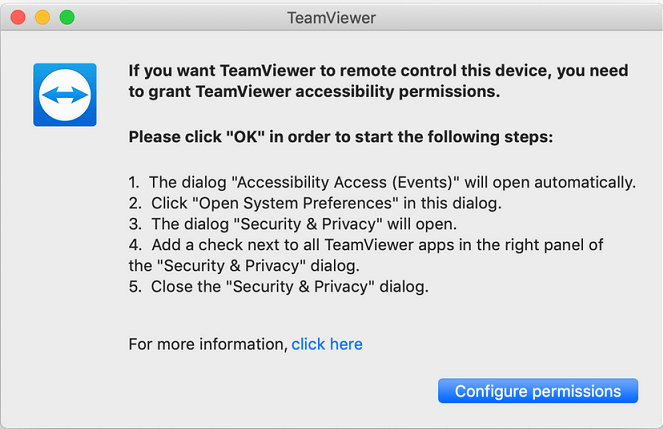 TeamViewer Remote Desktop auf dem Mac