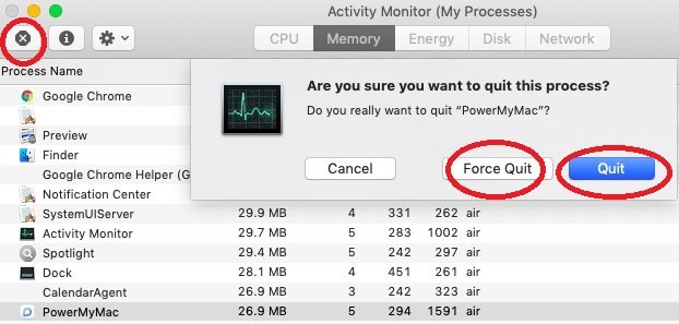 Schließen Sie nicht reagierende Apps und Prozesse im Aktivitätsmonitor auf dem Mac