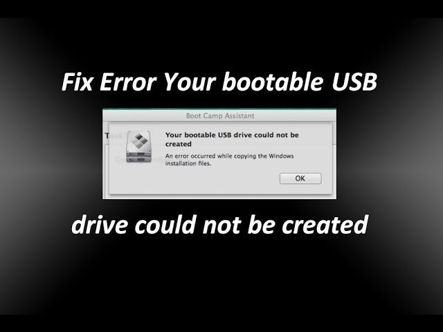 Ihr bootfähiges USB-Laufwerk konnte nicht erstellt werden