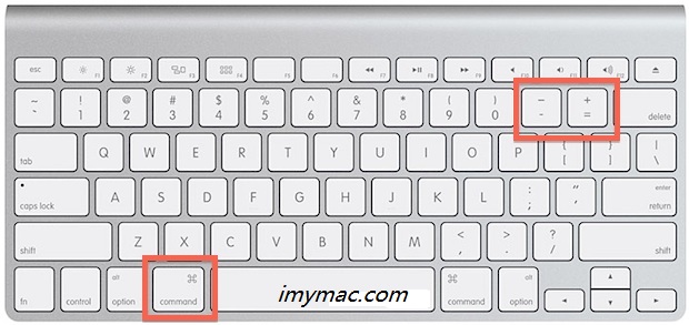 Vergrößern Sie den Mac mit Tastaturkürzeln