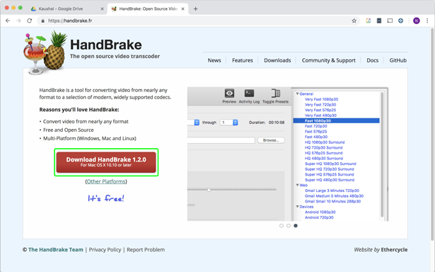 Handbrake herunterladen