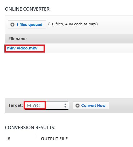 Machen Sie MKV zu FLAC Online