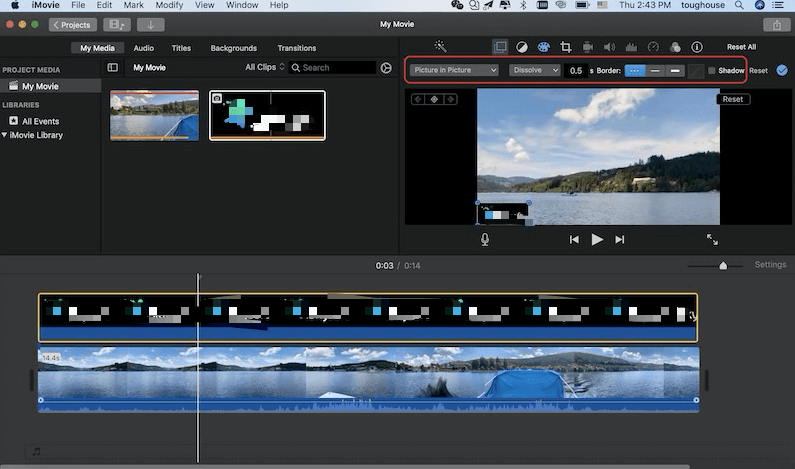 Fügen Sie dem Video mit iMovie ein Wasserzeichen hinzu