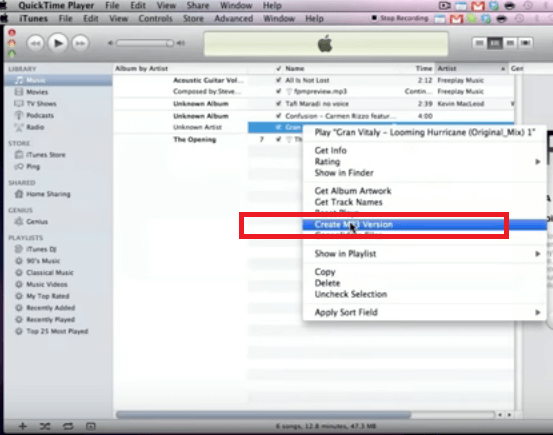 Konvertieren Sie AIFF-Dateien in iTunes in MP3