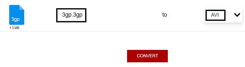 Konvertieren Sie 3GP in AVI mit AnyConv