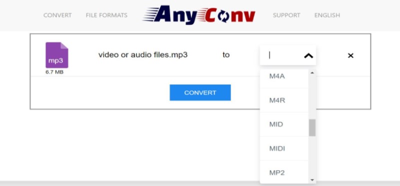AnyConv Online-Audiokonverter