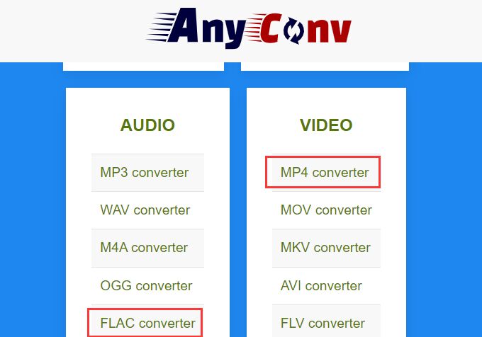 Konvertieren Sie FLAC in MP4 Online