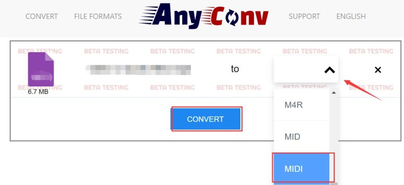 Konvertieren Sie WAV online in MIDI