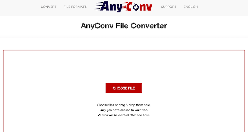 Besuchen Sie AnyCOnv.com, um MKV in M4A zu konvertieren