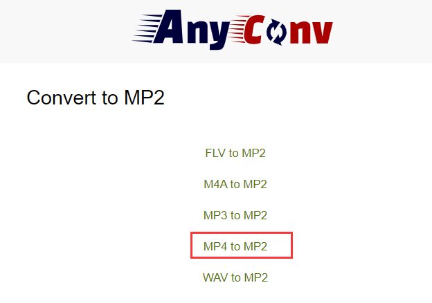 Konvertieren Sie MP4 in MP2 Online