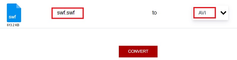 Konvertieren Sie SWF in AVI mit Anyconv