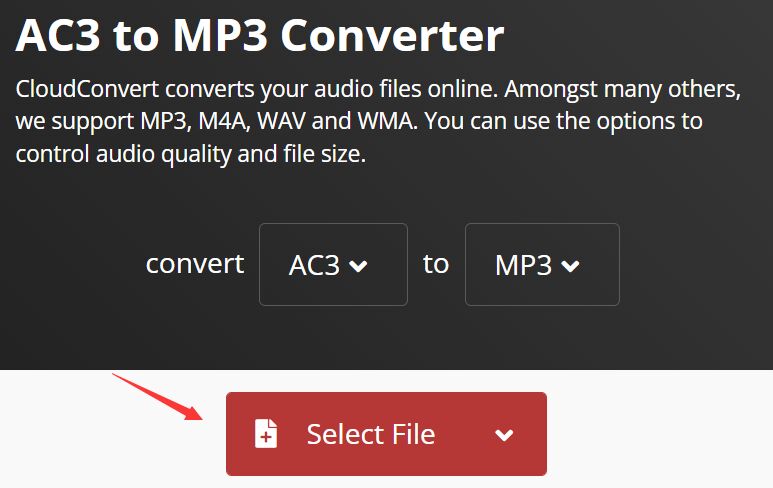 Konvertieren Sie AC3 online in MP3