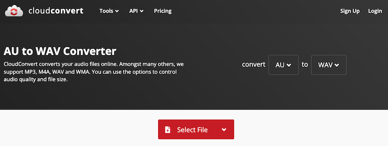 AU-zu-WAV-Konverter: CloudConvert