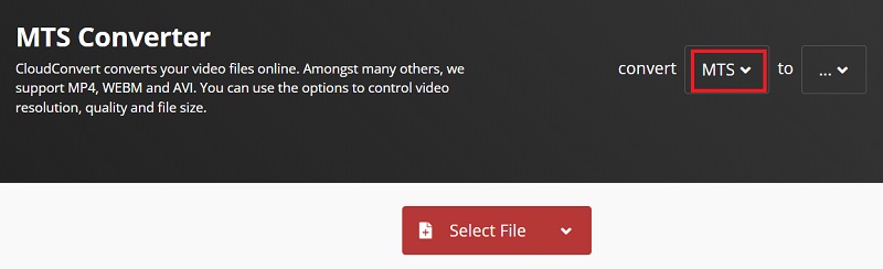 Konvertieren Sie MTS mit CloudConvert in MPEG