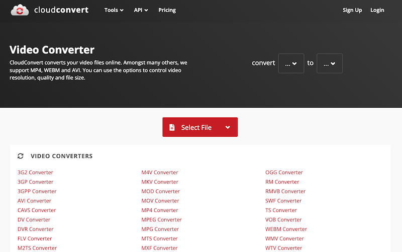 Konvertieren Sie Videos kostenlos bei CloudConvert.com