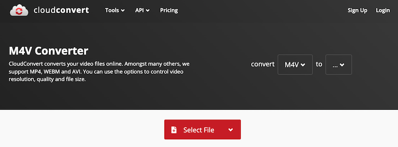 Konvertieren Sie M4V mit CloudConvert