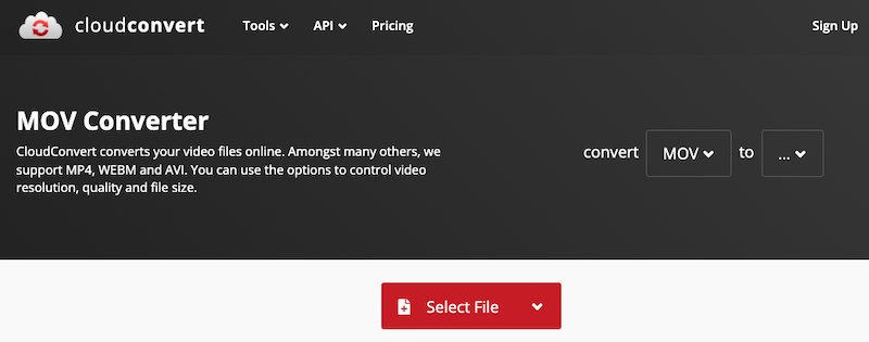 Konvertieren Sie MOV bei CloudConvert.com