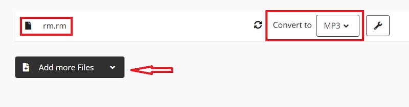 Konvertieren Sie RM mit CloudConvert in MP3