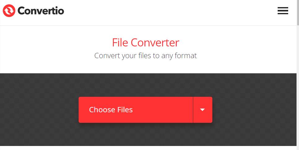 Convertio.co zum Konvertieren von WMV-Dateien in das DivX-Format
