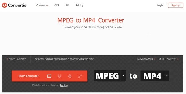 Einfaches Konvertieren von MPEG in MP4 online