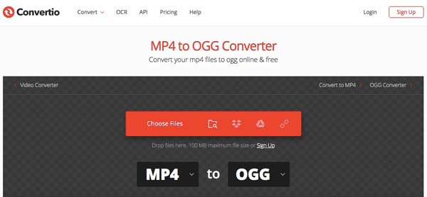 Konvertieren Sie MP4 in OGG Online