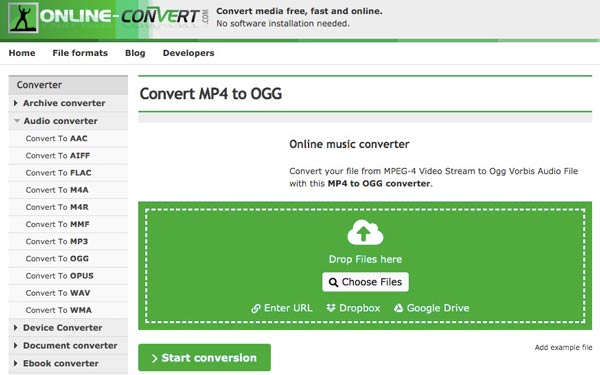 Online-MP4-zu-OGG-Konverter