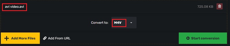 Konvertieren Sie AVI in M4V mit Online-Tools