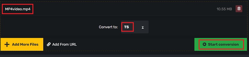 Verwandeln Sie MP4 kostenlos in TS