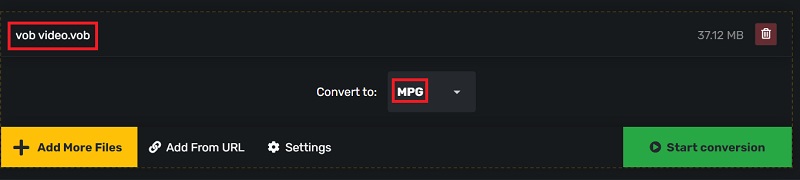 Konvertieren Sie VOB kostenlos in MPG