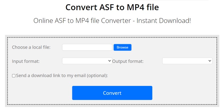 Online ASF zu MP4 Konverter