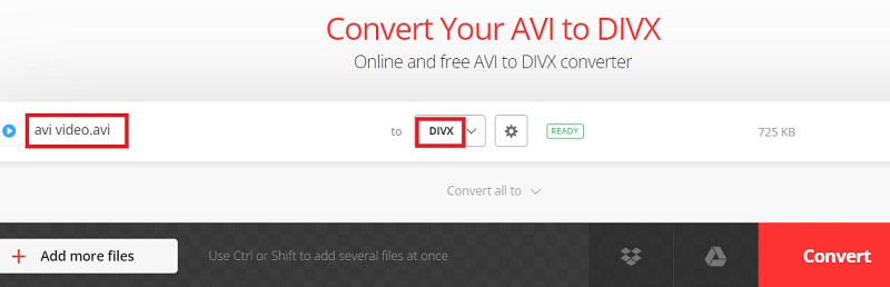 Wandeln Sie AVI mit Online-Programmen in das DivX-Format um