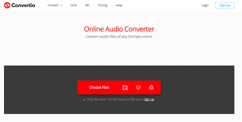 Konvertieren Sie Audio über Convertio.co in MP3