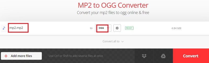 Einfaches Konvertieren von MP2 in OGG kostenlos