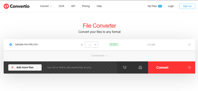 WAV-zu-AU-Konverter Convertio.co