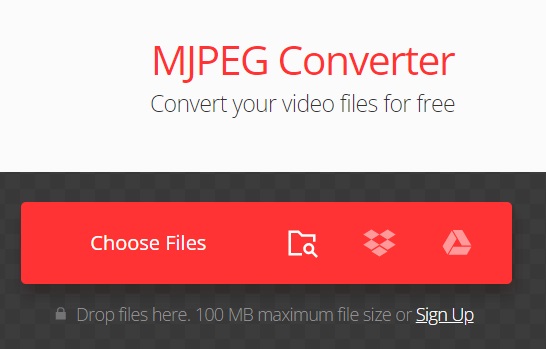 Verwenden Sie den Convertio MJPG Converter, um MJPG-Dateien zu transkodieren