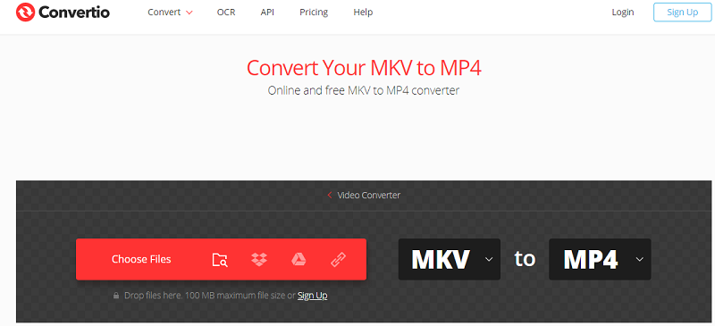 Konvertieren Sie MKV in MP4 auf Mac über Convertio