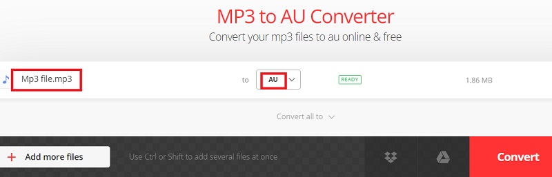 Wandeln Sie MP3 kostenlos in AU um