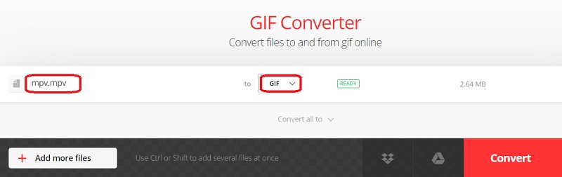 Machen Sie MPV kostenlos zu GIF